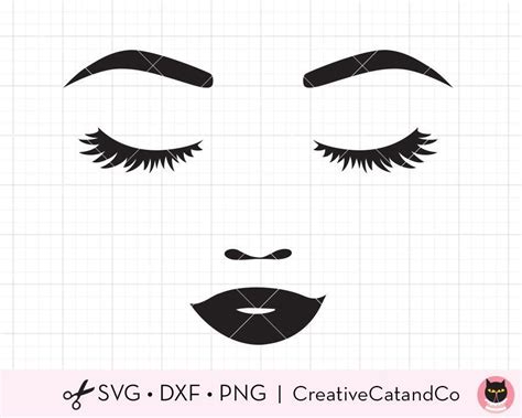 Woman Face With Eyelashes Silhouette Svg Files Creativecatandco