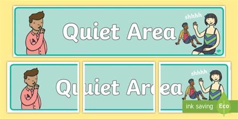 👉 quiet area preschool classroom sign primary displays