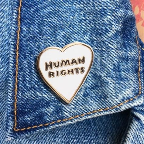 Human Rights Heart Enamel Pin Feminist Enamel Pins Feminist Pins