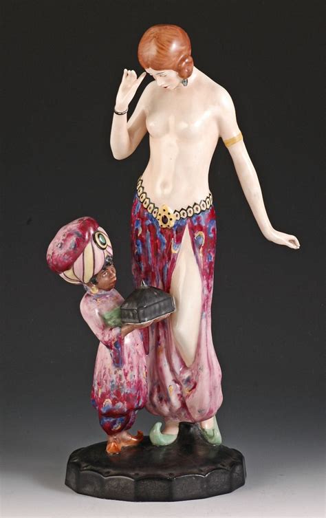 Amphora Goldscheider Rare Royal Dux Art Deco Figure Art Deco