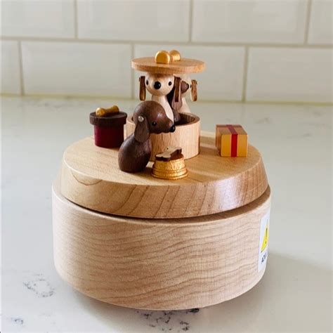 Wooderful Life Accents Wooderful Life Wooden Puppy Music Box Poshmark