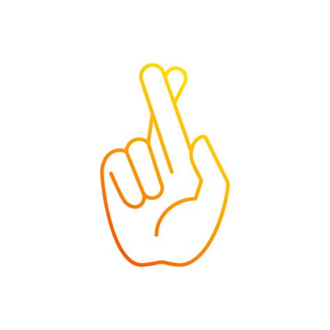 Cross Fingers Emoticon Illustrations Royalty Free Vector Graphics