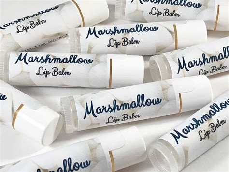 Marshmallow Lip Balm Yummy Flavored Chapstick Fun Flavored Lip Etsy