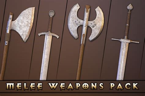 Melee Weapons Pack Swords Axes 3d Weapons Unity Asset Store