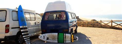 Adventure Surf Lessons Long Term Campervan Trip Campervan And Surfboard