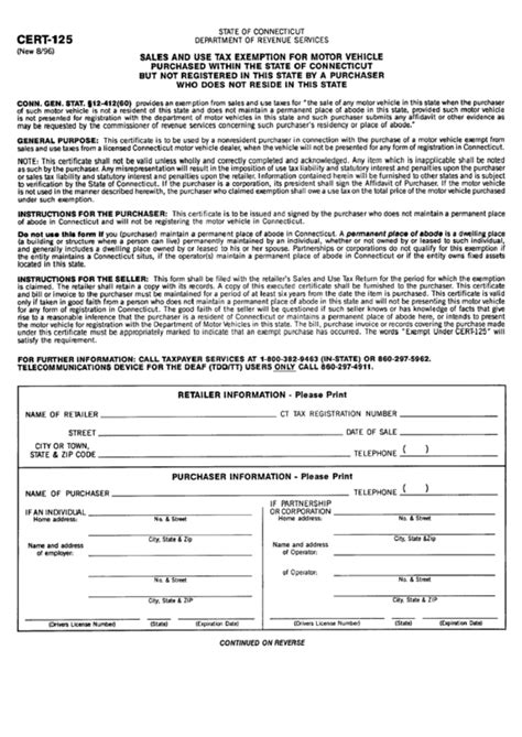 Ct Sales And Use Tax Exempt Form 2023