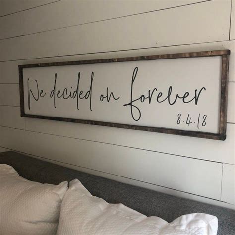 We Decided On Forever 20 Above The Bed Sign Free Etsy 3d Home Home
