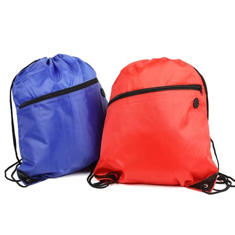 Nylon Drawstring Bag With Zip Ds2 Greenworks Eco Bags Malaysia