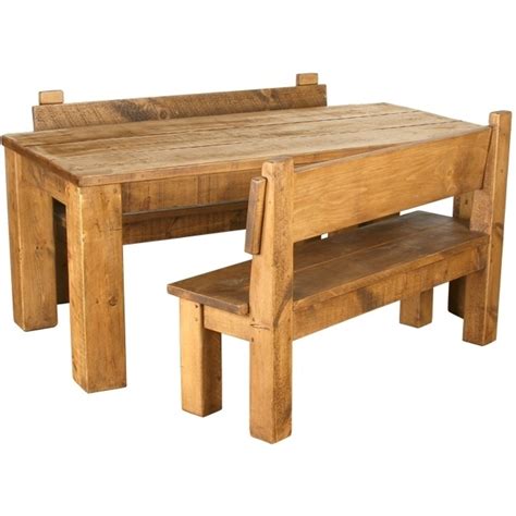 Rustic Pine Dining Table Bench Video And Photos