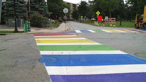 Colorful Crosswalks For Twin Cities Pride Festival