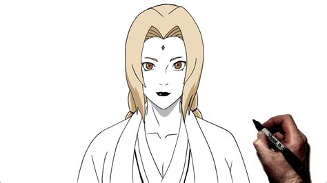 Learn How To Draw Tsunade From Naruto Naruto Step By Step Drawing The