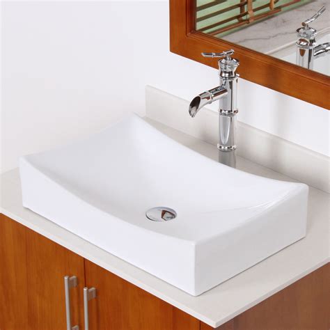 The combination of a cool sink with a hot white cabinet! Grade A Ceramic Bathroom Sink With Unique Design 9910 ...