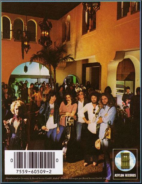 The Eagles Hotel California Back Cover 1976 Eagles Hotel