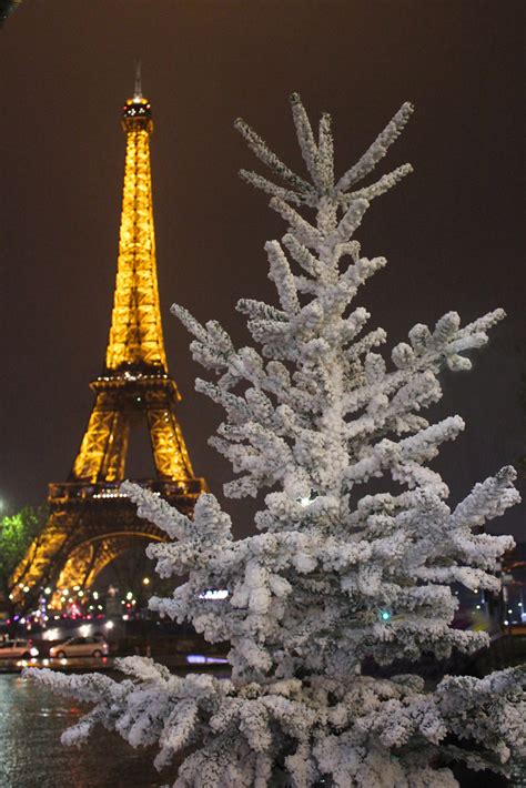 Christmas Tree And Eiffel Tower Paris Christmas Tree And Flickr