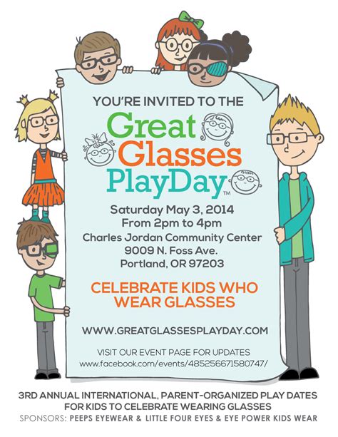 Celebrate Great Glasses Play Day Eye Power Kids Wear