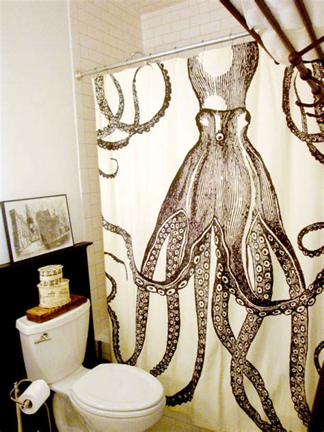 The shop is also an exclusive distributor of thomas paul fabrics. Octopus Shower Curtain - Eclectic - bathroom - Design Sponge