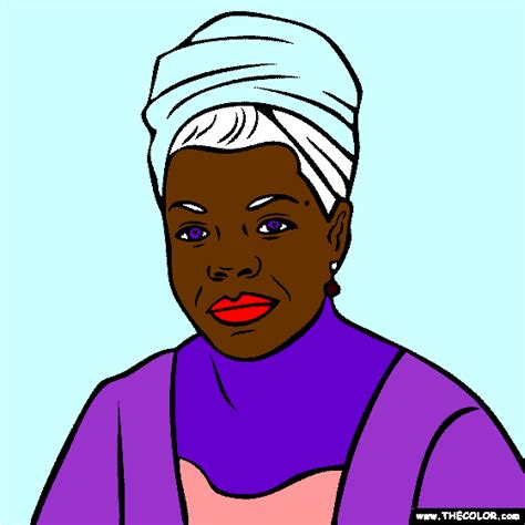 Maya Angelou Coloring Page