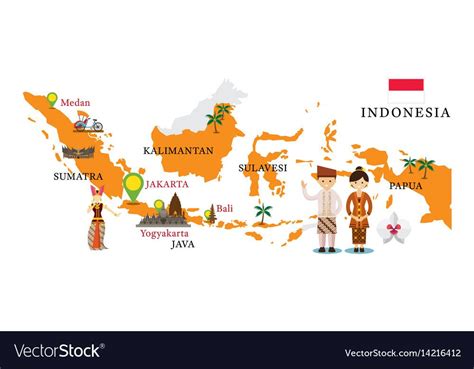 The kamasutra was meant to be read by men and women. Indonesia map and landmarks vector image on VectorStock in ...