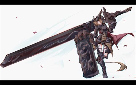 Download 2560x1600 Anime Girl Warrior Long Sword Shield