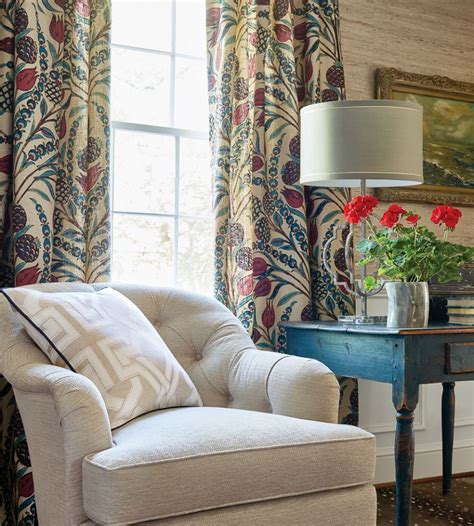 Corneila Redteal Fabric Chestnut Hill Thibaut