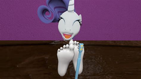 Rarity Tickled With A Toothbrush 2 Request By Hectorlongshot On