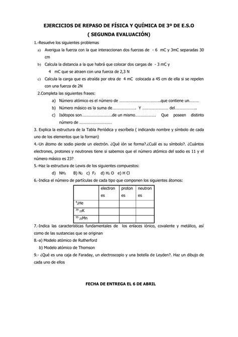 Ejercicios De FÍsica Y QuÍmica 3º Eso Tema 7— 41 Off