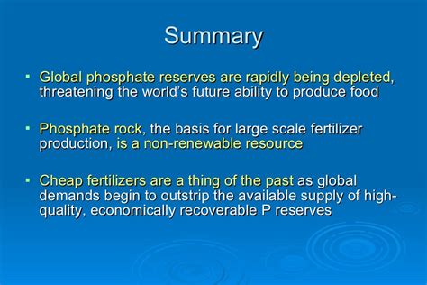 A Green And Sustainable Solution To Global Phosphorus Depletion By D