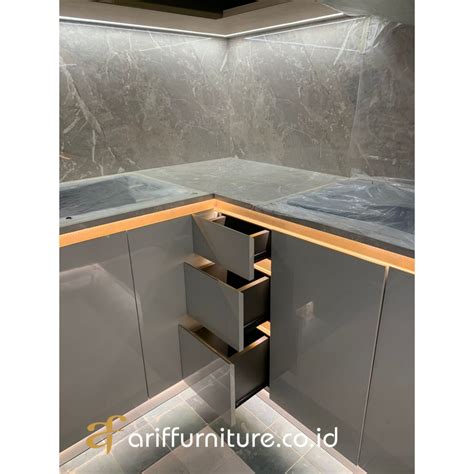 Kitchen Set HPL Aica Minimalis Modern - Toko Furniture Jepara Jati