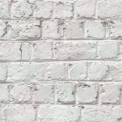 Cracked Paint White Brick Wallpaper Quality Realistic Brick Effect