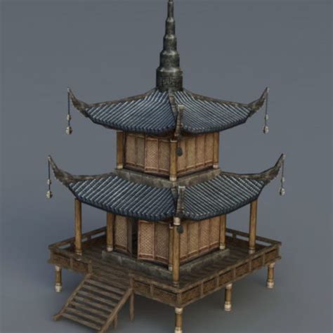 Ancient Korean Pagoda Building 3d Model Max 123free3dmodels