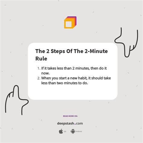 The 2 Steps Of The 2 Minute Rule Deepstash