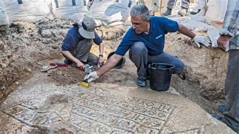 Extremely Rare Ancient Mosaic Bearing A Greek Inscription Discovered Miraculously In Jerusalem