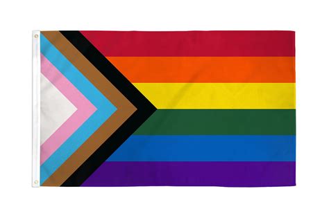 Progress Flag Rainbow Transgender Black And Brown Representation