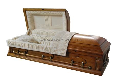 Luxury Pecan Veneer Caskets China Veneer Casket And Casket Price