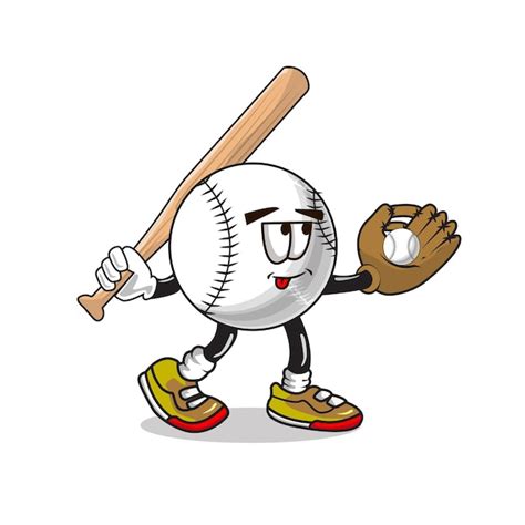 Premium Vector Baseball Mascot Cartoon Illustration