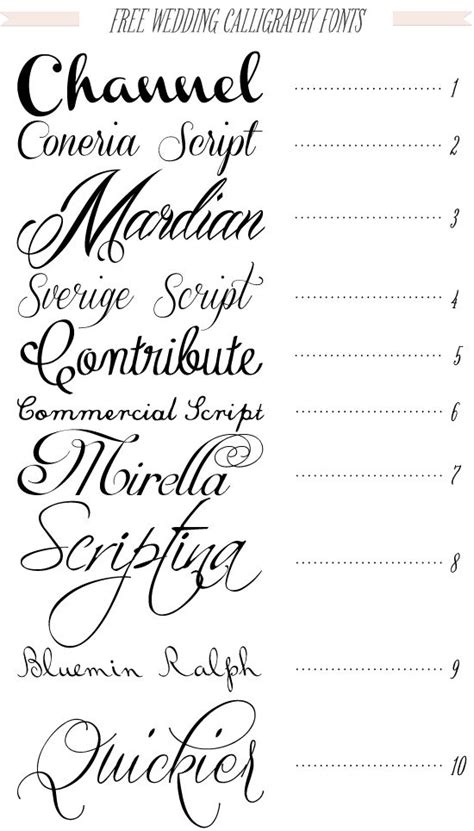 Wedding Script Fonts Free Download