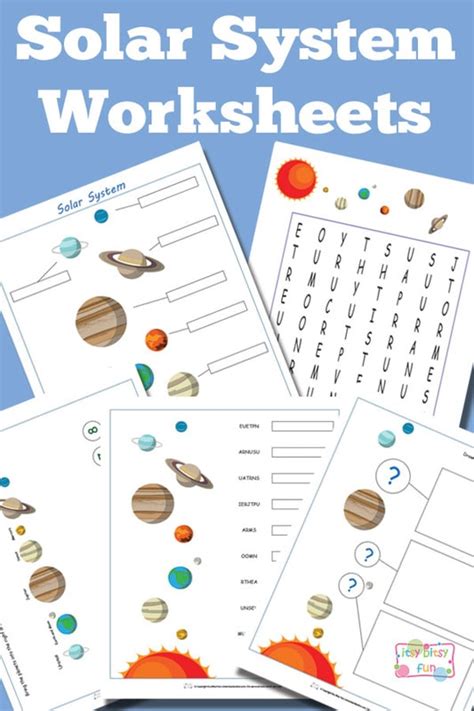 Make learning fun with printable worksheets. Solar System Worksheets for Kids - Itsy Bitsy Fun
