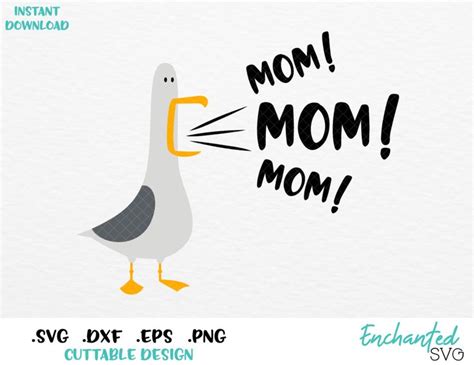 Finding Nemo Seagull Mom Quote Inspired SVG ESP DXF PNG Formats