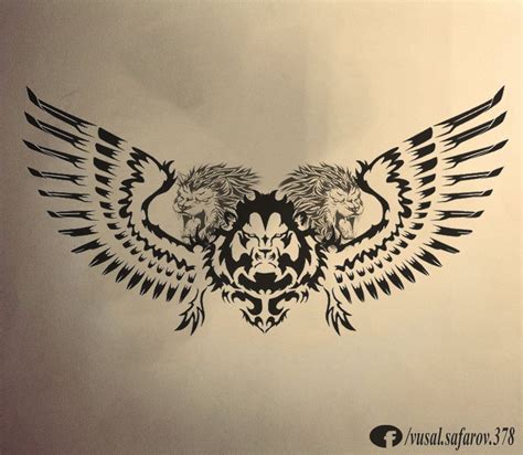 Wallpaper Drawing Illustration Photoshop Artwork Lion Skull Bird Of Prey Eagle ART