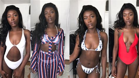 Summer Bikini Swimwear Try On Haul Ft Missguided Youtube