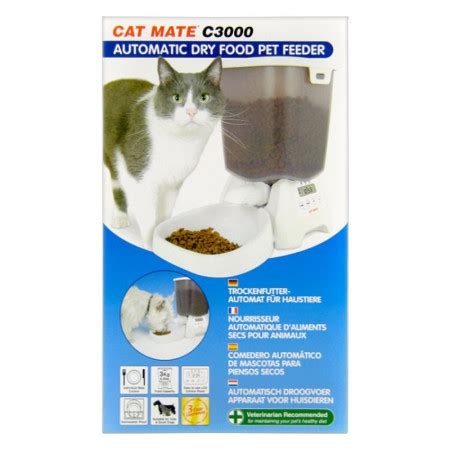 The battery life level can be seen on the display. Cat Mate C3000 Automatic Dry Food Pet Feeder
