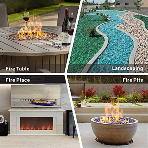 Onlyfire 10 Pounds Reflective Tempered Fire Glass For Natural Or Propane Fire Pit Fireplace