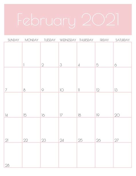 20 February 2021 Calendar Free Download Printable Calendar Templates ️