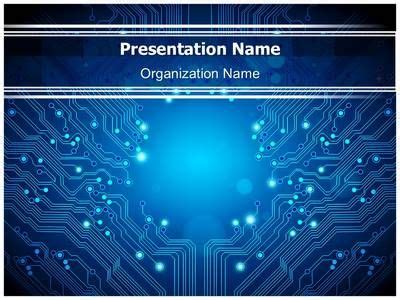 An Abstract Blue Circuit Board Powerpoint Presentation