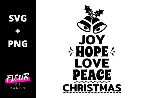 Joy Hope Love Peace Christmas Graphic By Fleur De Tango · Creative Fabrica