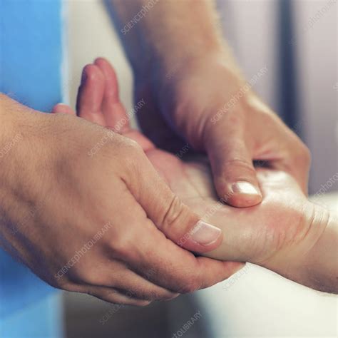 Hand Massage Stock Image F024 6663 Science Photo Library