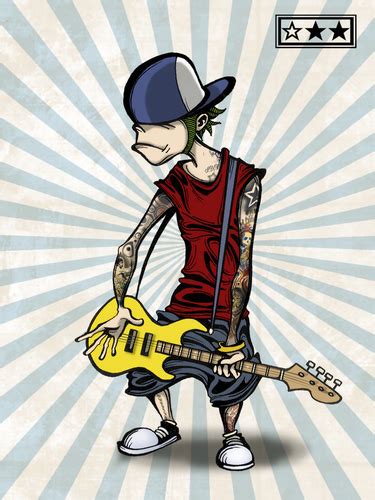 Bass Guitarist By Billfy Media And Culture Cartoon Toonpool