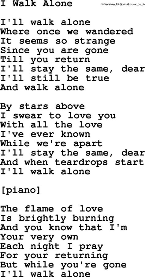 Willie Nelson Song I Walk Alone Lyrics