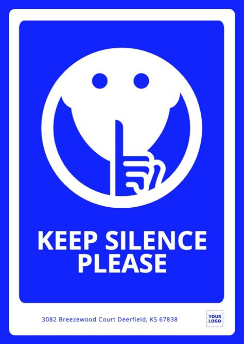 Printable Silence Please Signs