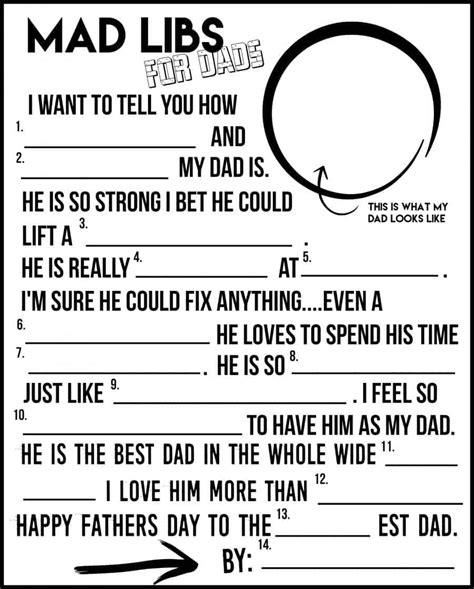 Mad Libs For Dads A Fun Fathers Day Printable A Girl And A Glue Gun
